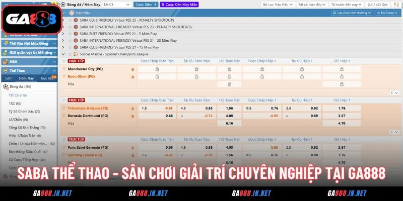 saba the thao san choi giai tri chuyen nghiep tai ga888